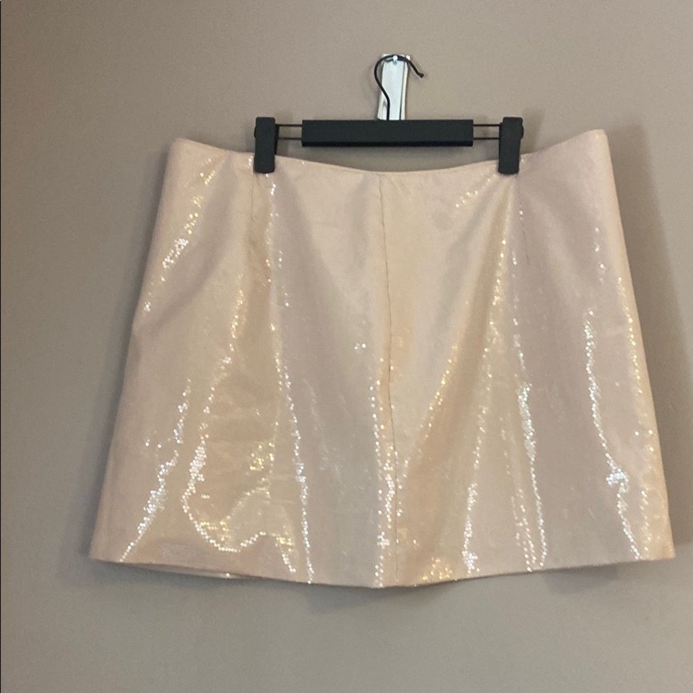 Women's Sequin Mini A-Line Skirt - A New Day Cream 17(XXL) NWOT - Picture 4 of 8